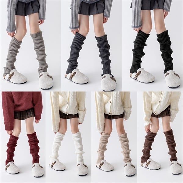  Tất ống đồng gân dọc trơn cao cổ 