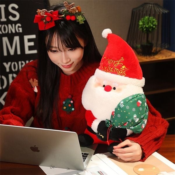  Ông già Noel bông ôm túi quà 