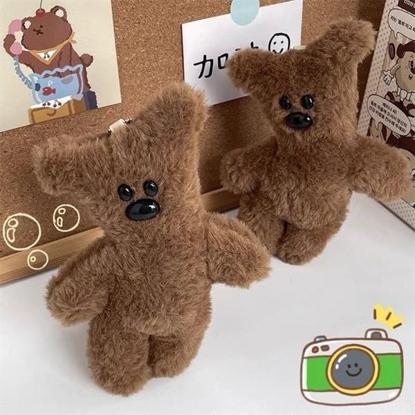 Móc khoá bông gấu nâu Teddy 
