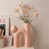  Lọ hoa decor mèo chữ H 