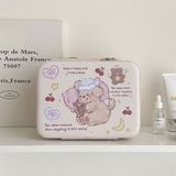  Cốp vali mini 24x18x11 - Cún ôm teddy 