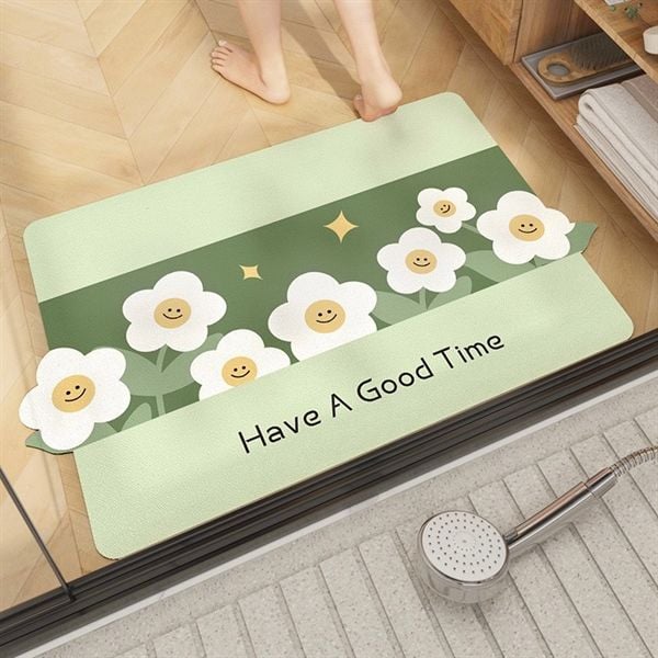  Thảm mút dẹt Hoa nhí cười 40x60cm 