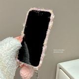  Ốp vải dạ + dây đeo hồng 