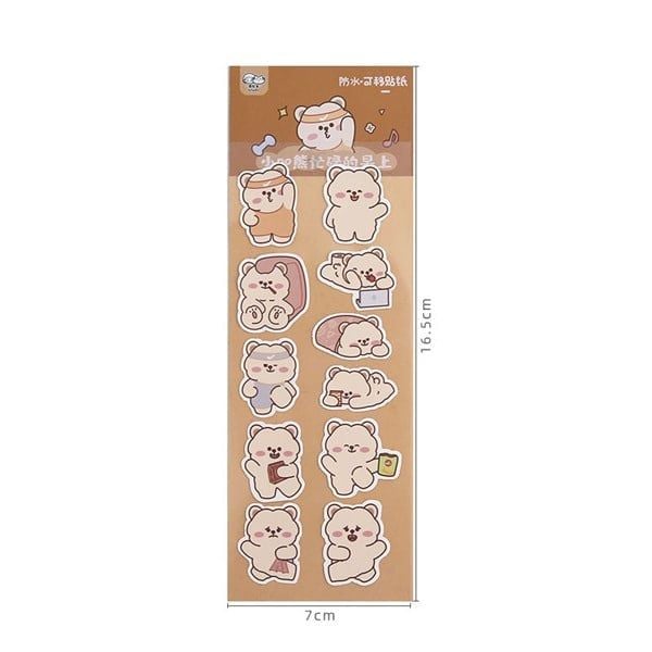  Sticker gấu dài 