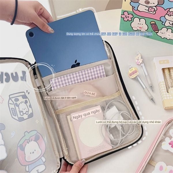  Túi ipad chống nước thỏ cún 