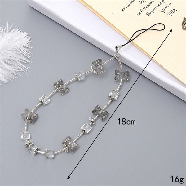  Dây charm đeo điện thoại nơ ghi 