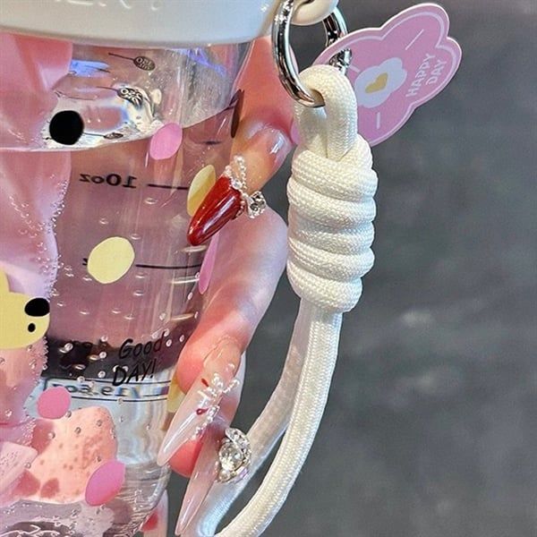  Cốc ống hút xoáy hoa 580ml 