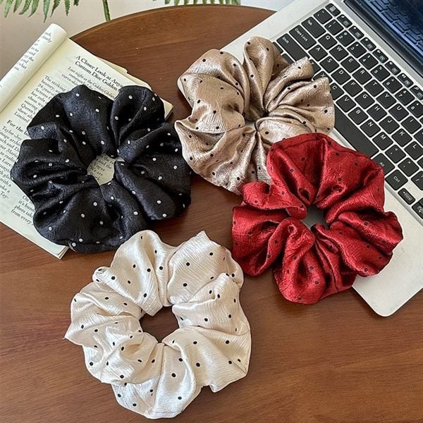  Scrunchies chấm bi 