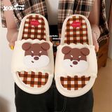  Dép bánh mì cún đế caro 