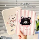  Gương gập mèo sọc hồng 20x15cm 