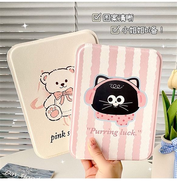  Gương gập mèo sọc hồng 20x15cm 