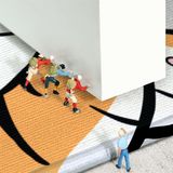  Thảm vải cửa ra vào hổ béo 50x80cm 