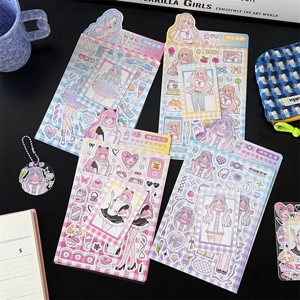  Sticker stylist lấp lánh cô gái 