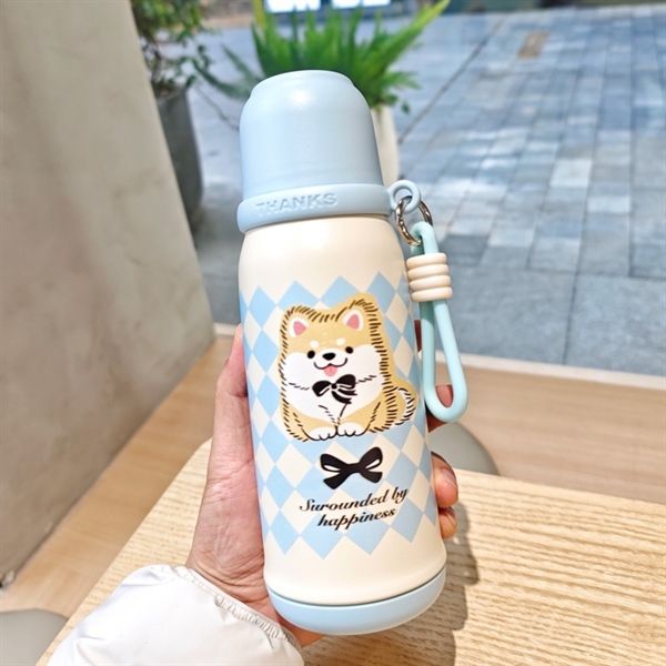  Bình giữ nhiệt cún gió thổi 600ml 
