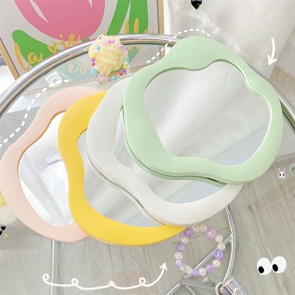  Gương để bàn viền sóng 21cm 