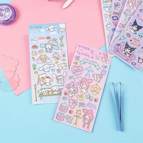  Sticker Sanrio nhũ 