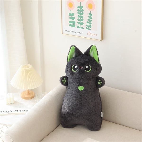  Mèo bông mắt trái tim 50cm 