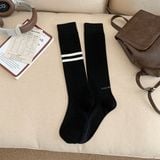  Tất Mekki cao cổ 2 sọc ngang 