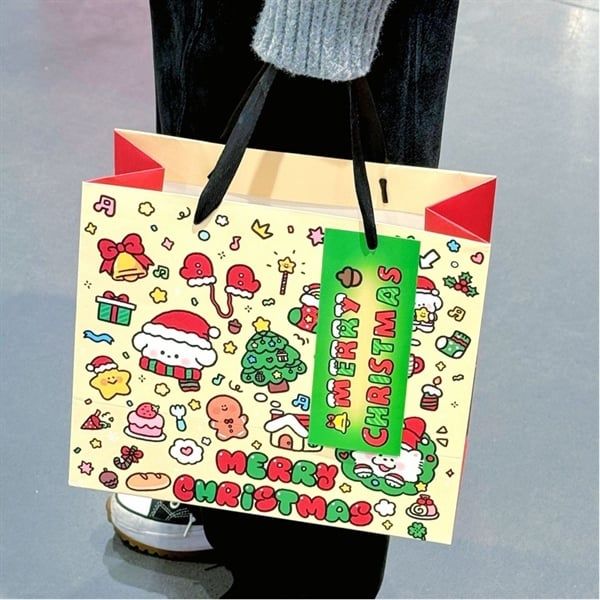  Túi quà Giáng Sinh 2 cún kèm tag 