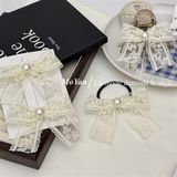  Kẹp tóc ren thêu hoa đính ngọc 
