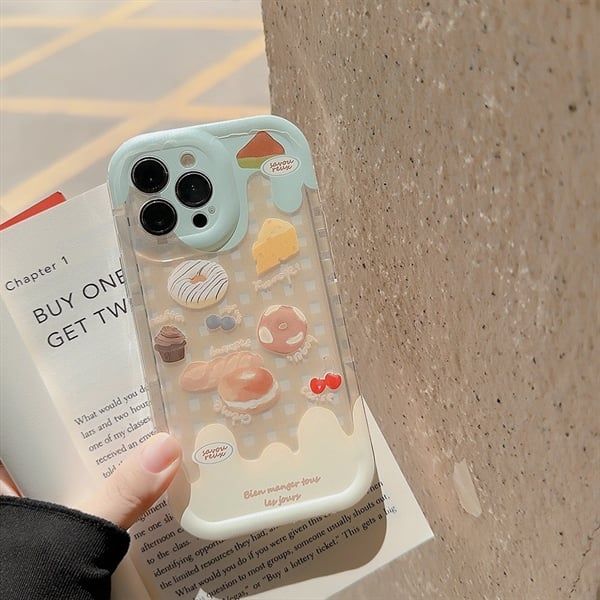  Ốp bánh kem chảy nền caro 
