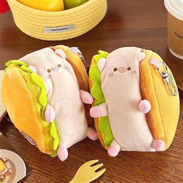  Ví móc khoá heo hamburger 