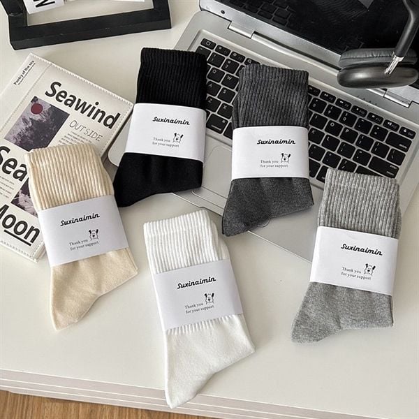  Tất Suxinaimin trơn cổ gân 