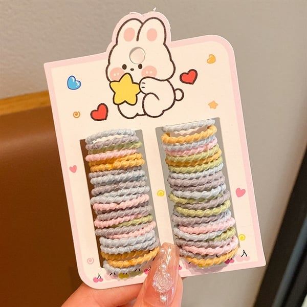  Set 2 cọc nhiều chun mini màu sắc 