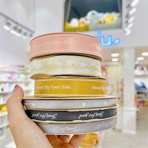  Ruy băng chữ / bản to 