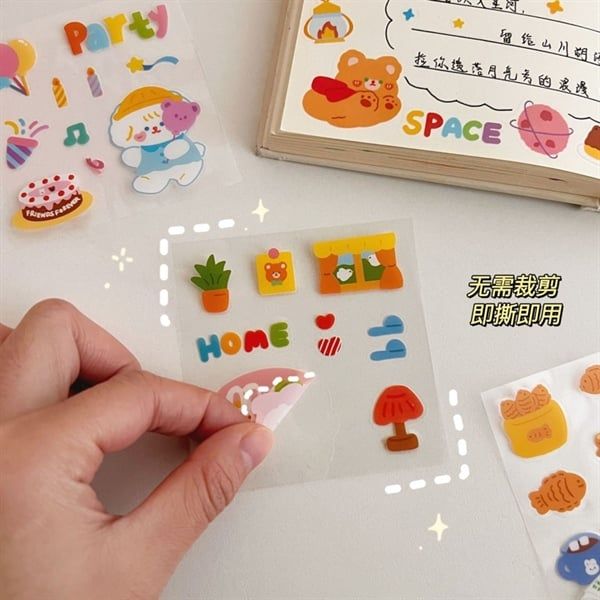  Set Sticker 25 tờ nền trong 