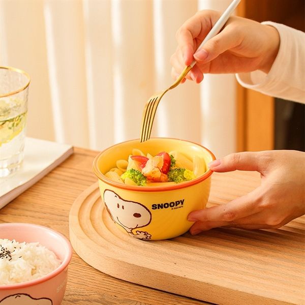  Bát sứ Snoopy viền màu 11.7cm 