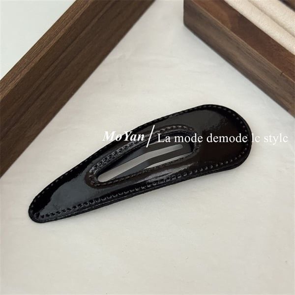  Kẹp bấm lưỡi vịt vải da bóng 
