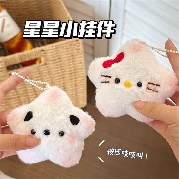  Móc khoá bông Hello Kitty ngôi sao 