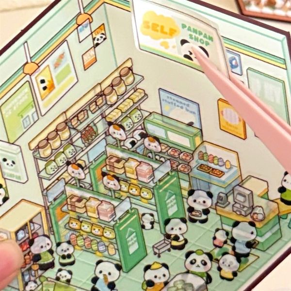  Sticker góc phòng 3/4 cửa hàng 