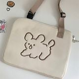  Túi đựng ipad / laptop cún trắng nét đứt 