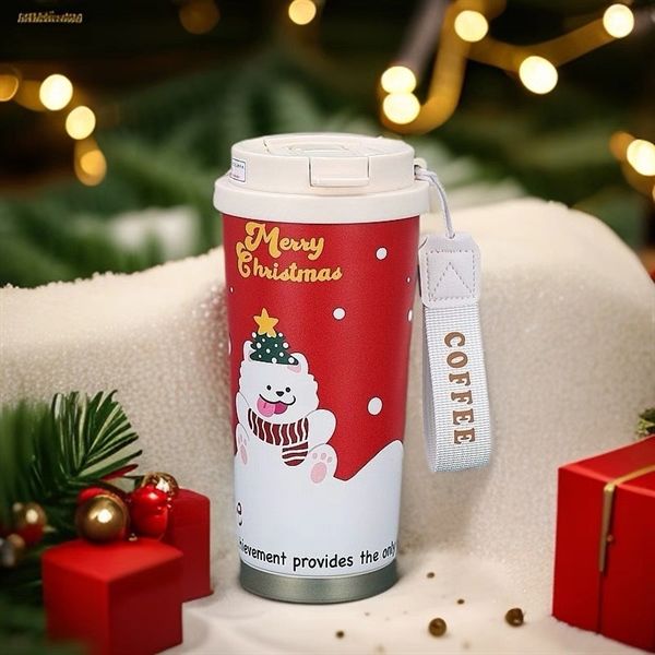  Cốc giữ nhiệt Giáng Sinh cún 500ml 