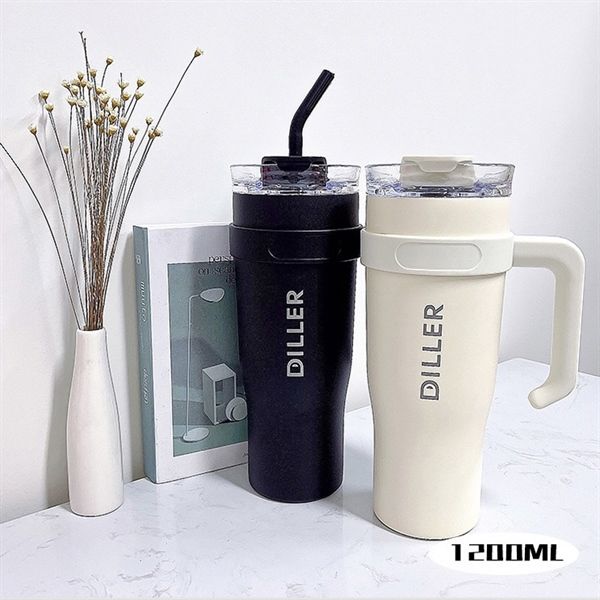  Cốc giữ nhiệt Diller kèm ống hút 1200ml 