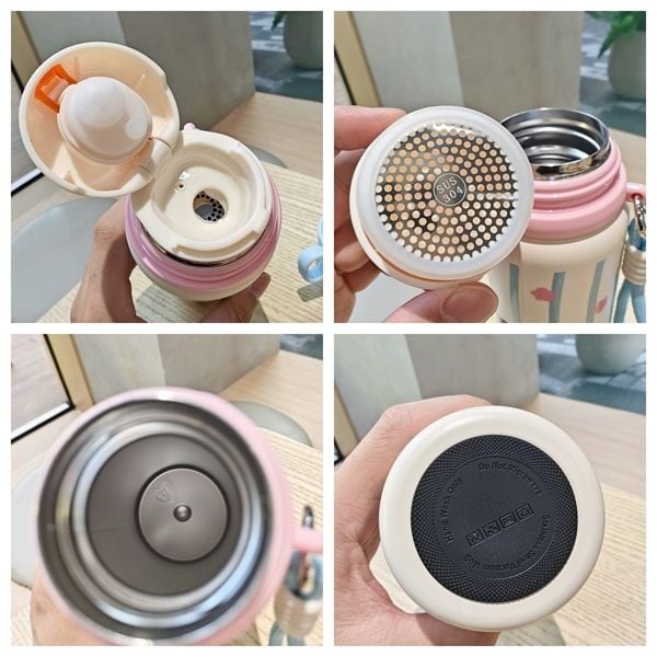  Bình giữ nhiệt 2 cún đội táo 550ml 