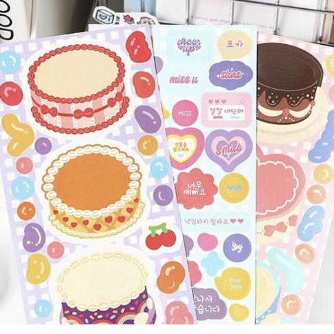  Sticker khung viền bánh sinh nhật INFEELME 