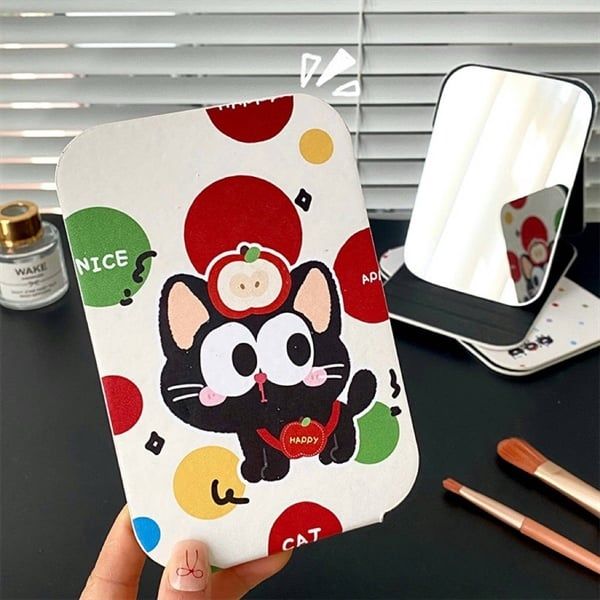  Gương gập mèo táo 