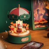 Đèn hộp nhạc Giáng Sinh vòng xoay tuần lộc 