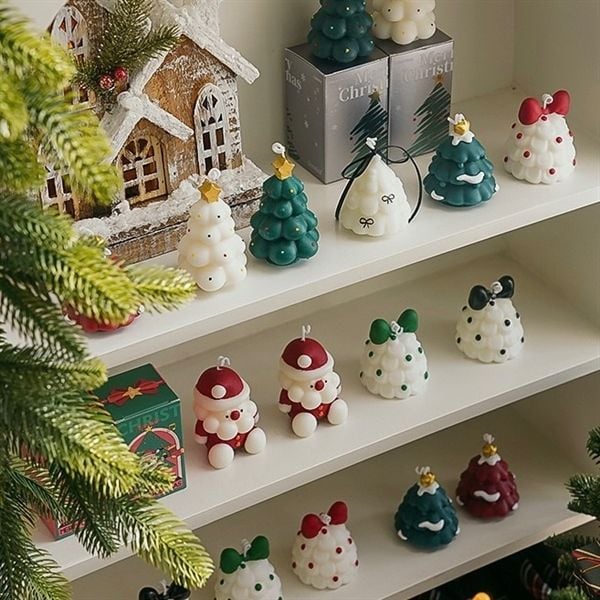  Nến thơm Giáng Sinh cây thông béo ngôi sao 