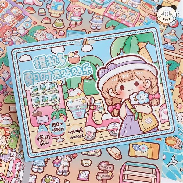  Sticker Summer Time 4 background Telado 