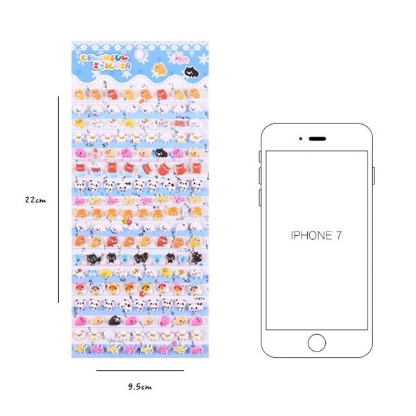  Sticker nổi béo mini Colorful 