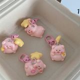  Móc khoá mini heo béo sao vàng 