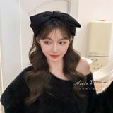  Bờm nơ vải đen to 