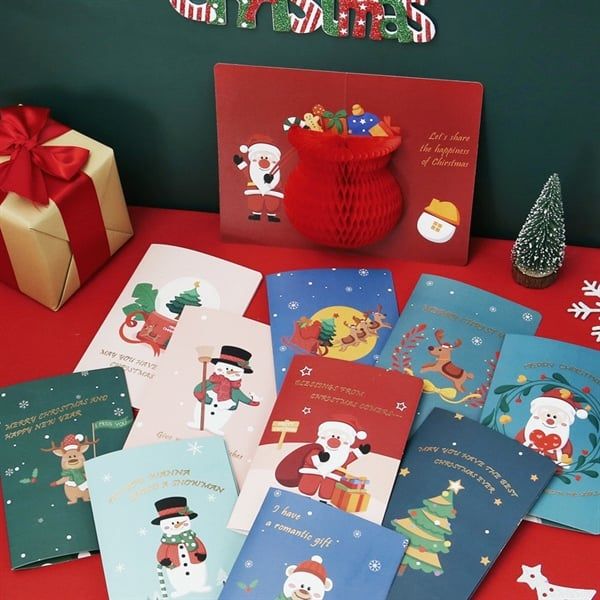  Thiệp Giáng Sinh dựng 3D giấy lưới 