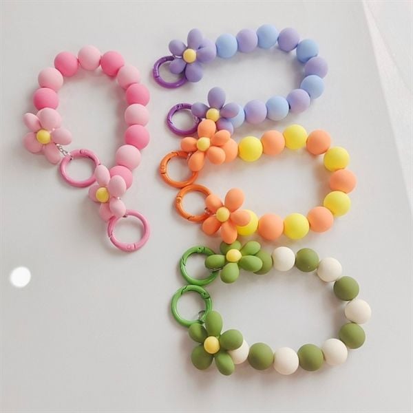  Dây charm móc khoá/điện thoại hoa 2 móc 