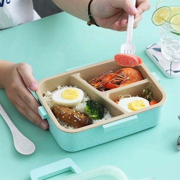  Hộp cơm 1 tầng chia ngăn 1000ml 