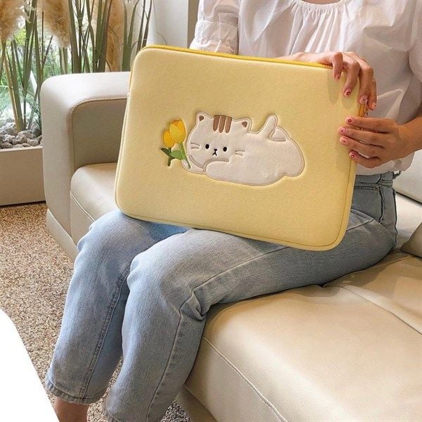  Túi laptop mèo tulip 